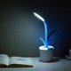 Clivia Foldable Rechargeable Touch Switch Eye Protection Mini Reading LED Desk Lamp Colorful Atmosphere Light(Blue)