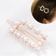 Geometric Irregular Pearl Hairpins Girls Delicate Hair Grip(Rectangle)