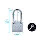 4 PCS Square Blade Imitation Stainless Steel Padlock, Specification: Long 40mm Open