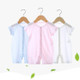 Baby Bamboo Fiber Breathable Short Sleeve Bodysuit (Color:Beige Size:73)