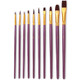 ZHU TING 20 PCS / 2 Sets Pearl Rod Nylon Hair Combination Brush Oil Paint Brush(Purple Rods)