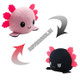 2 PCS Cute Plush Flip Toy Double-Sided Doll(Pink Black Axolotl)