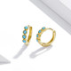 S925 Sterling Silver Simple Fashion Ear Buckle Women Earrings(Gold)