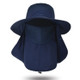 Multifunction Fisherman Hats Outdoor Speed Drying Fishing Breathable Sun Hats(Navy)