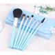 ZOREYA 7-In-1 Makeup Brush Set Brush Blush Brush Foundation Brush With Makeup Brush Bag(Old Blue)