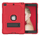 Contrast Color Robot Shockproof Silicone + PC Protective Case with Holder For iPad 9.7 (2017/2018)(Red Black)