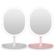 2 PCS 201 Smart Eye Protection Makeup Mirror With Light, Colour: Charging Monochrome Type(White)