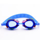 Cartoon Shark Pattern Anti-fog Silicone Swimming Goggles with Ear Plugs for Children(Blue)