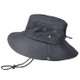 Outdoor Sun Hat Hiking Big Brim Breathable Sunscreen Fisherman Hat(Black)