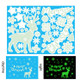 3 Sets Christmas Decoration Luminous Stickers Window Glass Wall Stickers(QT001-002 Static)