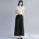 Pleated Casual Pants Show Thin Temperament Stretch Wide-leg Pants (Color:Grey Size:Free Size)