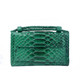 Ladies Snake Texture Print Clutch Bag Long Crossbody Bag With Chain(13# Two-color Green)