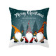 3 PCS Cartoon Printed Christmas Pillowcase Peach Skin Home Sofa Pillow Cover, Without Pillow Core, Size: 45x45cm(TPR421-24)