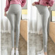 Autumn And Winter Tide Mother Leggings, Autumn Outer Wear Trousers, Threaded Feet Pants (Color:Light Grey Size:M)