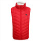 USB Security Smart Constant Temperature Fever Men Stand Collar Cotton Vest (Color:Red Size:M)