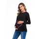 Love Printed Long Sleeve T-shirt (Color:Black Size:M)