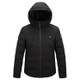 Men and Women Intelligent Constant Temperature USB Heating Hooded Cotton Clothing Warm Jacket (Color:Black Size:L)