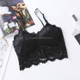 Lace Bra Wrapped Chest Tube Sling Underwear for Ladies, with Chest Pad (Color:Black Size:Free Size)