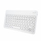 X3 10 inch Universal Tablet Round Keycap Wireless Bluetooth Keyboard (White)