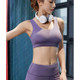 Non-steel Ring Beautiful Back Sports Bra Moisture Wicking Fitness Underwear (Color:Purple Size:L)