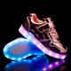 USB Charging LED Light Shoes Comfortable Breathable Casual Shoes(Color:Mirror Pink Size:29)