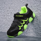 Simple Tide Soft and Comfortable Color Matching Casual Shoes for Children(Color:Black Green Size:34)