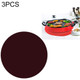 3 PCS 12 Inch Food Grade Silicone Microwave Oven Mat Round Silicone Placemat Non-Slip Insulation Mat(Black)