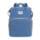 Portable Folding Crib Large Capacity Double Shoulder Mummy Pack Bag(Blue)