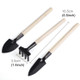 Rake Shovel Digging Trowel 3 in 1  Wooden Handle Metal Head Mini Garden Plant Tool Gardening Tool