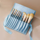10 in 1 Haze Blue Makeup Brush Set Eyeshadow Brush Practical Commuter Makeup Brush,Style:  Brush + Bag