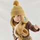 Children Hat And Scarf Set Winter Plus Velvet Earmuffs Cartoon Warm Baby  Hat, Size: Cap Circumference 44-50CM(Yellow)