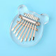 8 Tone Crystal Transparent Thumb Piano Acrylic Kalimba Musical Instruments(Bear)