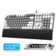 AULA F2088 108 Keys White Backlight Mechanical Black Switch Wired Gaming Keyboard (Black White)