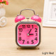 A59 Square Metal Bell Alarm Clock Ringing Alarm Clock Child Student Bedside Bell With Alarm(Light Red)
