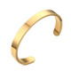 8mm Width Women Men Stainless Steel Surface Bracelet Bangle(Gold)