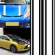 2 PCS Car Hood Stickers Modified Racing Striped Ethylene Body Sticker(White)