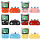 I50 999 in 1 Children Cat Ears Handheld Game Console, Style: Doubles (Orange)