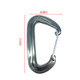 3 PCS AD802U 8cm Aluminum Alloy Mountaineering D-Shaped Spring Safety Hook, Color Random Delivery