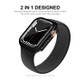 For Apple Watch Series 7 45mm ENKAY Hat-Prince 2 in 1 PC Frame + 9H Tempered Glass Case(Black)
