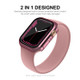 For Apple Watch Series 7 41mm ENKAY Hat-Prince 2 in 1 PC Frame + 9H Tempered Glass Case(Rose Gold)