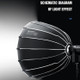 TRIOPO KP2-60 60cm Speedlite Flash Deep Parabolic Softbox Bowens Mount Diffuser(Black)