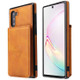 For Samsung Galaxy Note10 Calf Texture Magnetic Card Bag PU Phone Case(Brown)