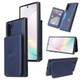 For Samsung Galaxy Note10 Calf Texture Magnetic Card Bag PU Phone Case(Blue)