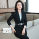 Business Wear Fashion Casual Suit Work Clothes Suit, Style: Coat + Pants + Shirt (Color:Black Size:XXXL)