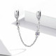 S925 Sterling Silver Retro Flower Safety Chain DIY Bracelet Necklace Accessories