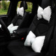 Car Lace Head Waist Pillow Elastic Cotton Neck Pillow Waist Pad Car Female Decorative Supplies, Colour: White Lumbar Pillow