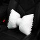 Car Lace Head Waist Pillow Elastic Cotton Neck Pillow Waist Pad Car Female Decorative Supplies, Colour: White Lumbar Pillow