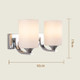 Bedroom Bedside Wall Lamp Indoor LED Lamp, Power Source:12W White Light(2023 Chrome Double Head)