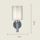 Bedroom Bedside Wall Lamp Indoor LED Lamp, Power Source:5W Warm Light(2034 Chrome)