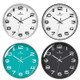 MOVEBEST 12 Inch Living Room Wall Clock Home Plastic Watch, Style: G2001 White Surface Black Frame